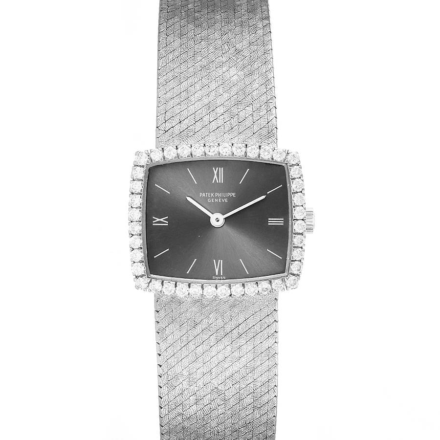 Patek Philippe 18k White Gold Diamond Bezel Cocktail Ladies Watch 3353