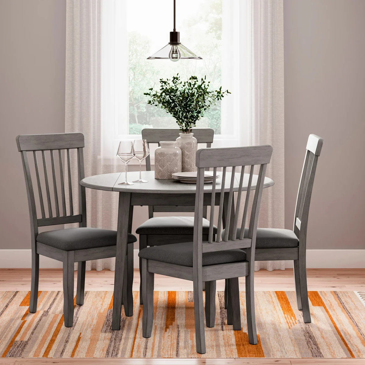 Modern Shullden Dining Table and 4 Chairs