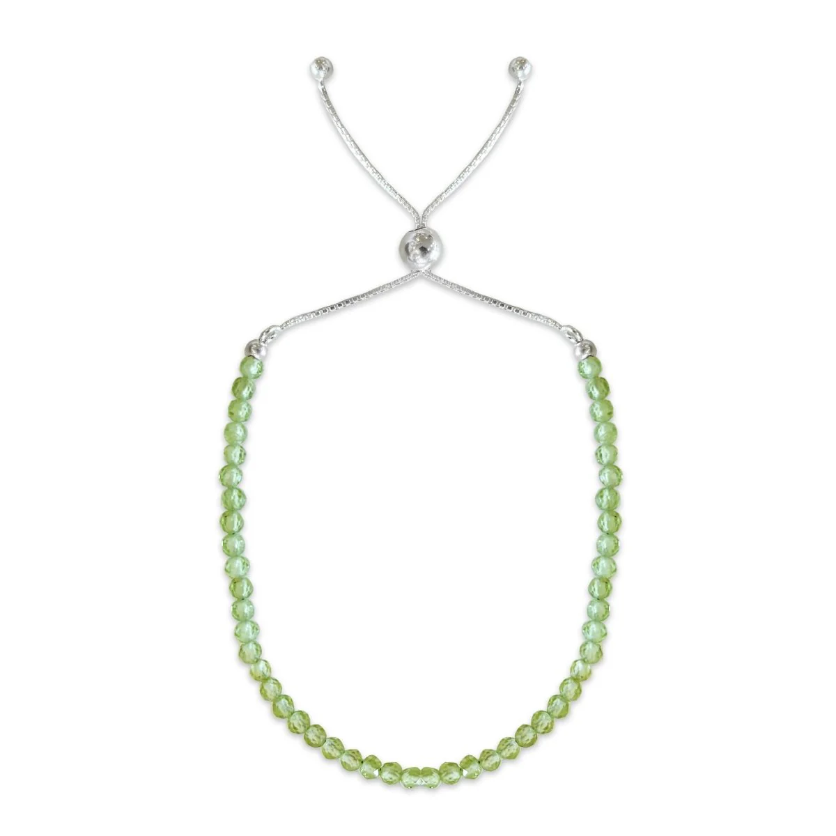 Peridot Gemstone Slide Bracelet