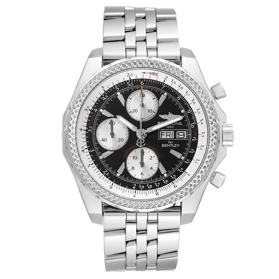 Breitling Bentley Motors GT Black Dial Steel Mens Watch A13362