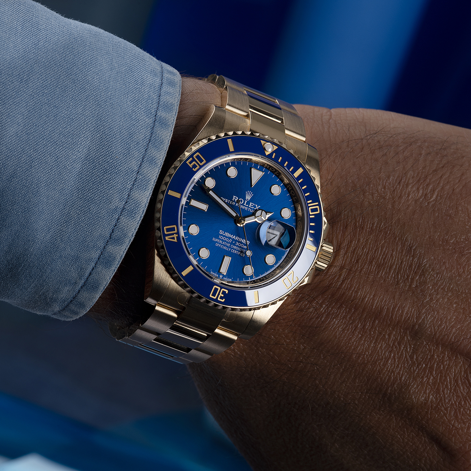 Rolex Submariner Date Oyster 18k Yellow Gold 41mm 126618LB-0002 Unworn