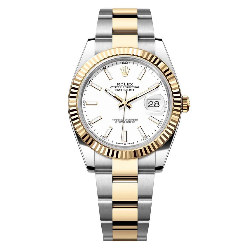 Datejust White Dial Men's Gold & Steel 126333-0015 41mm