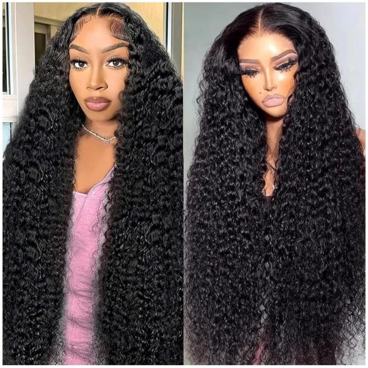 Megalook Bogo Free Upgrade 250% 26inch 13x4 Waterl Wave Transparent Lace Front Human Hair Wigs Pre Plucked With Baby Hair