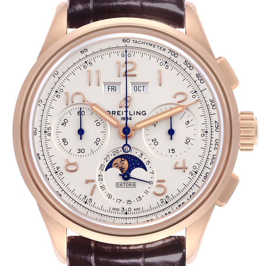 Breitling Premier B25 Datora 42 Rose Gold Mens Watch RB2510