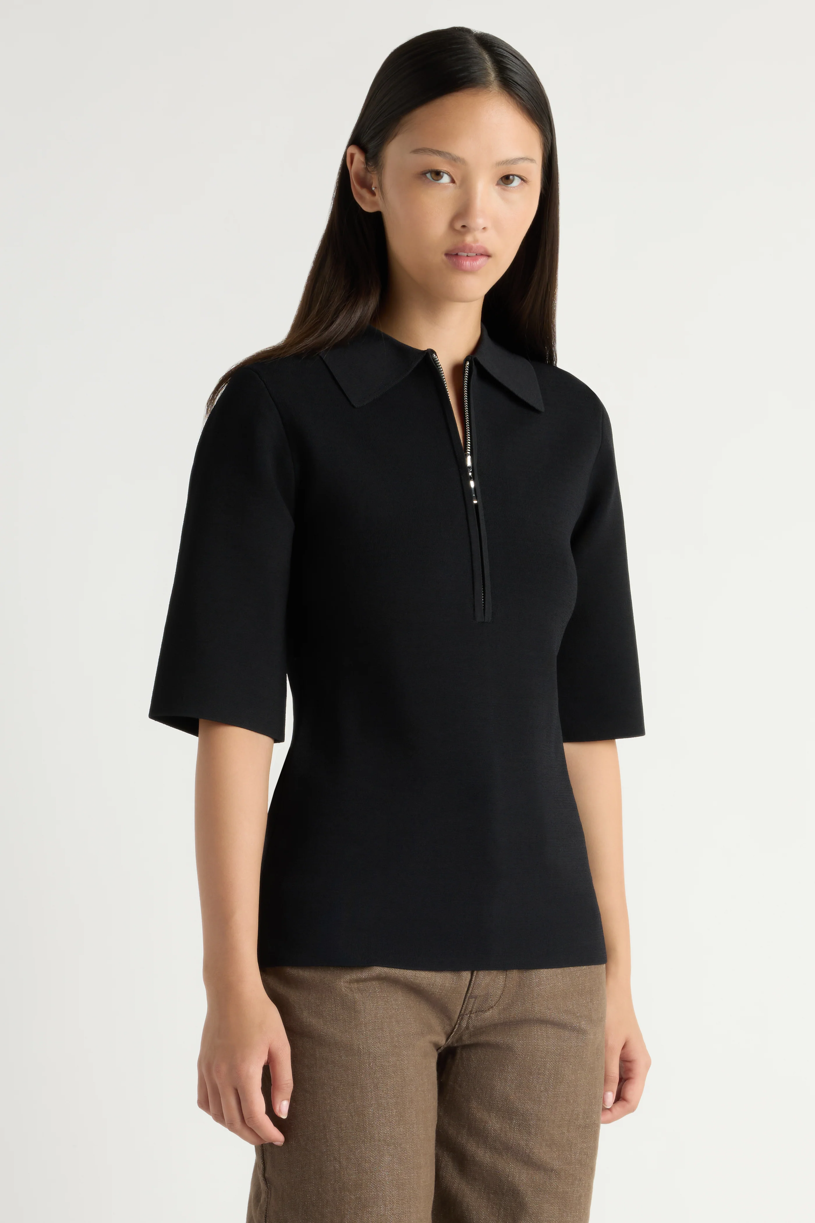 Alex Half-Zip Tunic Sweater Top