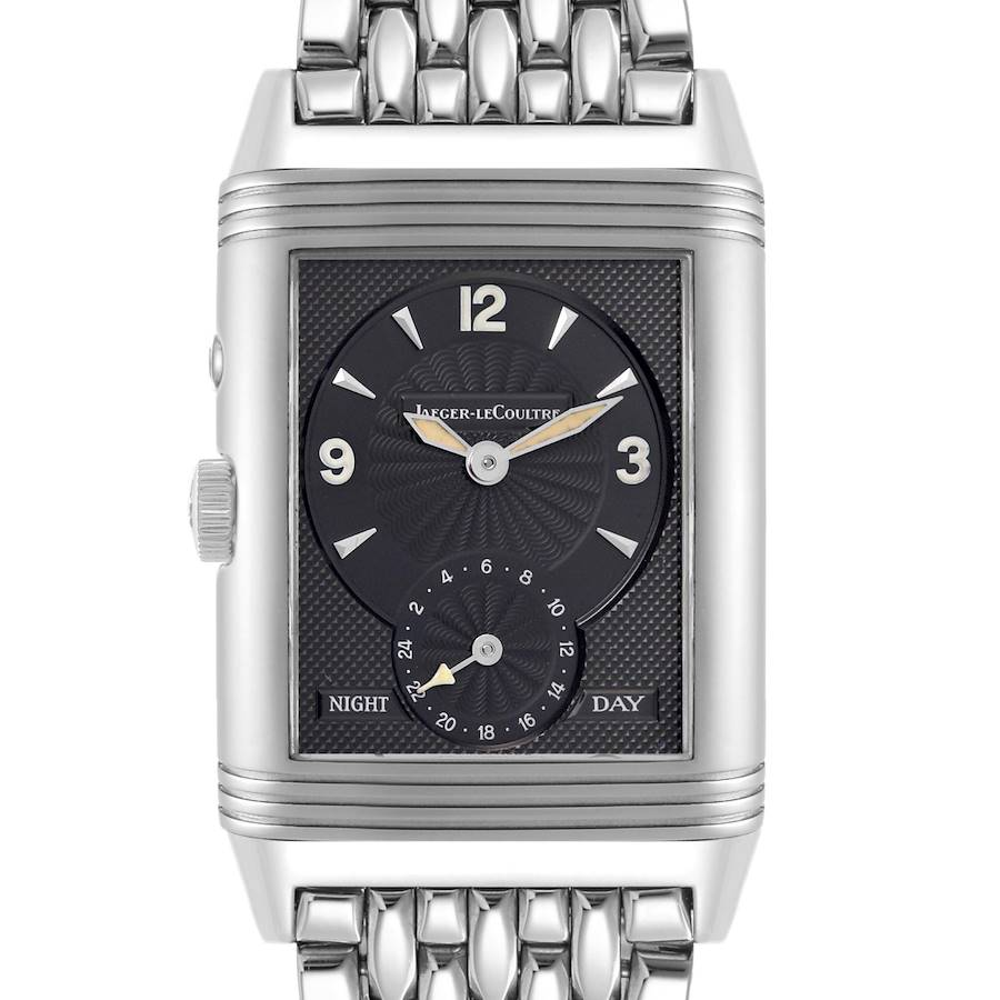 Jaeger LeCoultre Reverso Duo Day Night Steel Watch 270.8.54 Q270854