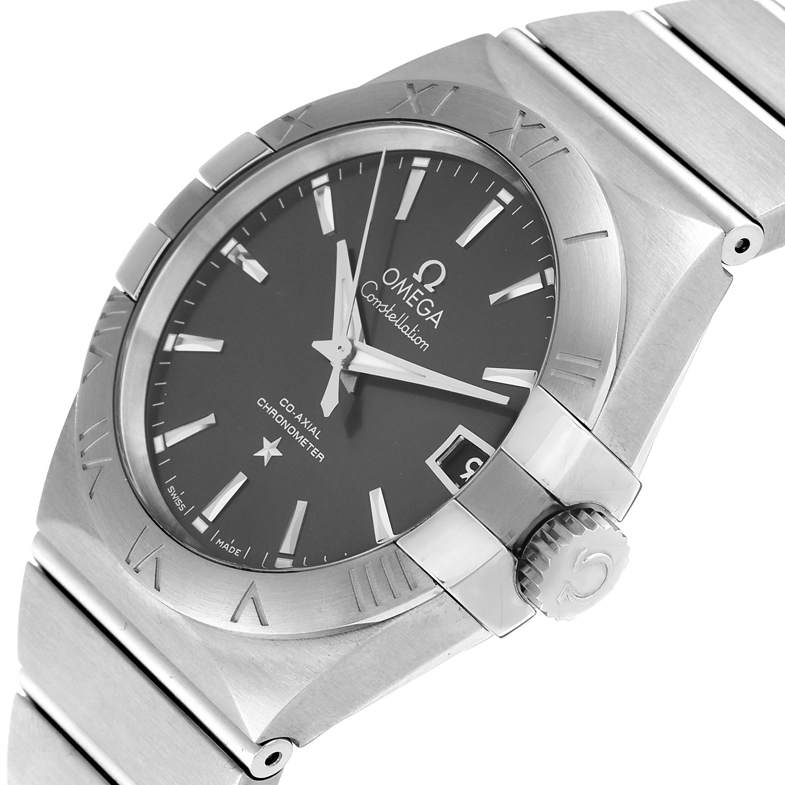 Omega Constellation Co-Axial Steel Mens Watch 38.5 MM 123.10.38.21.06.001