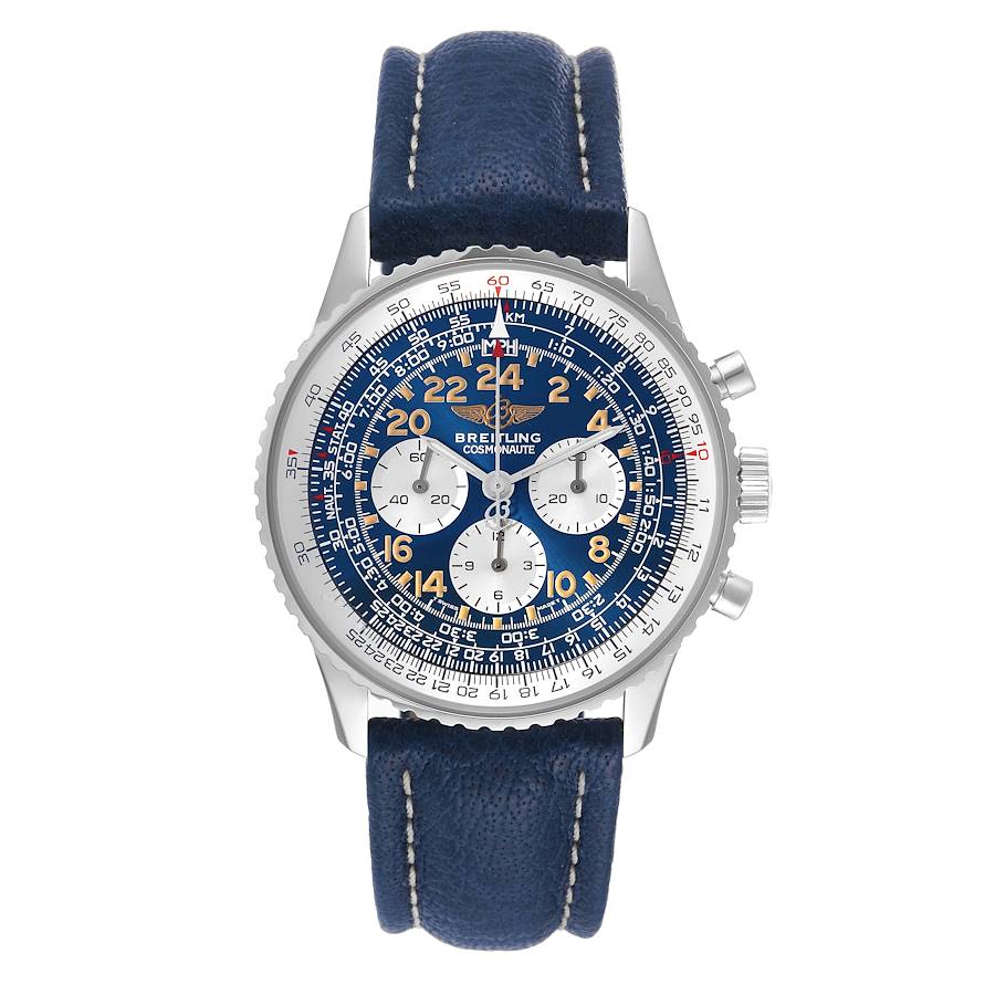 Breitling Navitimer Cosmonaute Blue Dial Chronograph Mens Watch A12322