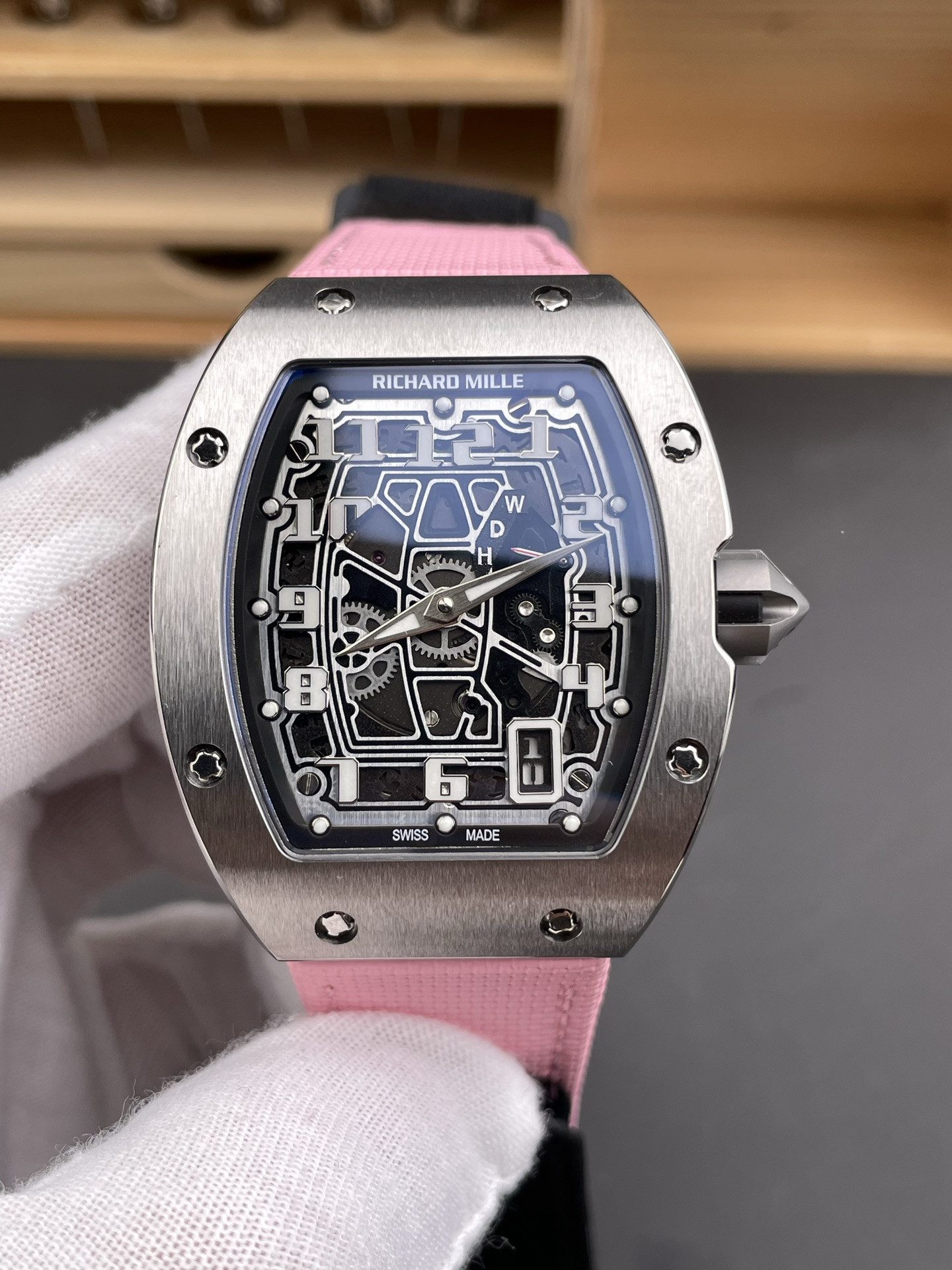 RM67-01 Titanium Case Ultra-Thin Baby Pink