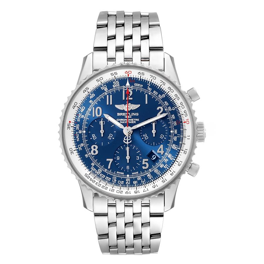 Breitling Navitimer 01 Blue Dial Limited Edition Steel Mens Watch AB0121