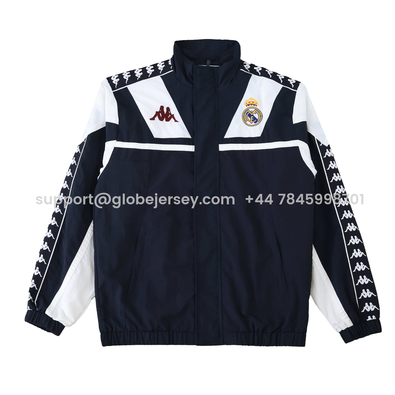 Real Madrid 25-26 Throwback Windbreaker Jacket - Black