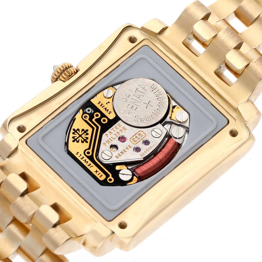 Patek Philippe Gondolo Yellow Gold Mother Of Pearl Diamond Dial Ladies Watch 4825 Papers