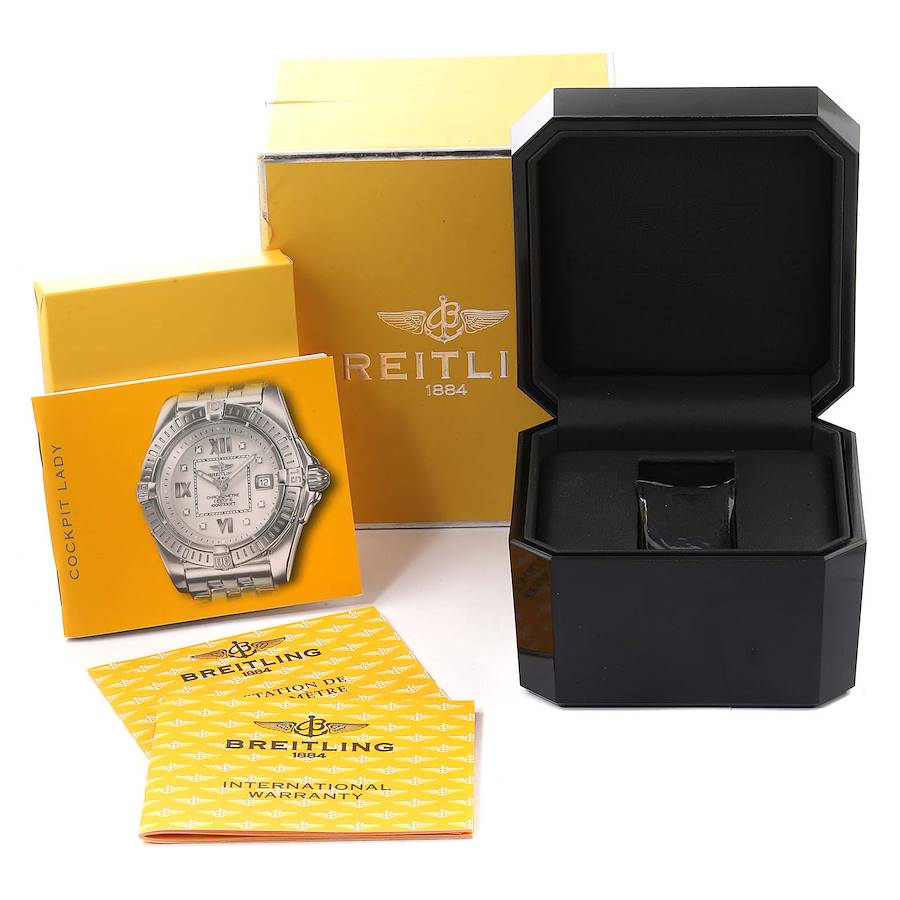 Breitling Galactic Bronze Diamond Dial Steel Ladies Watch A71356