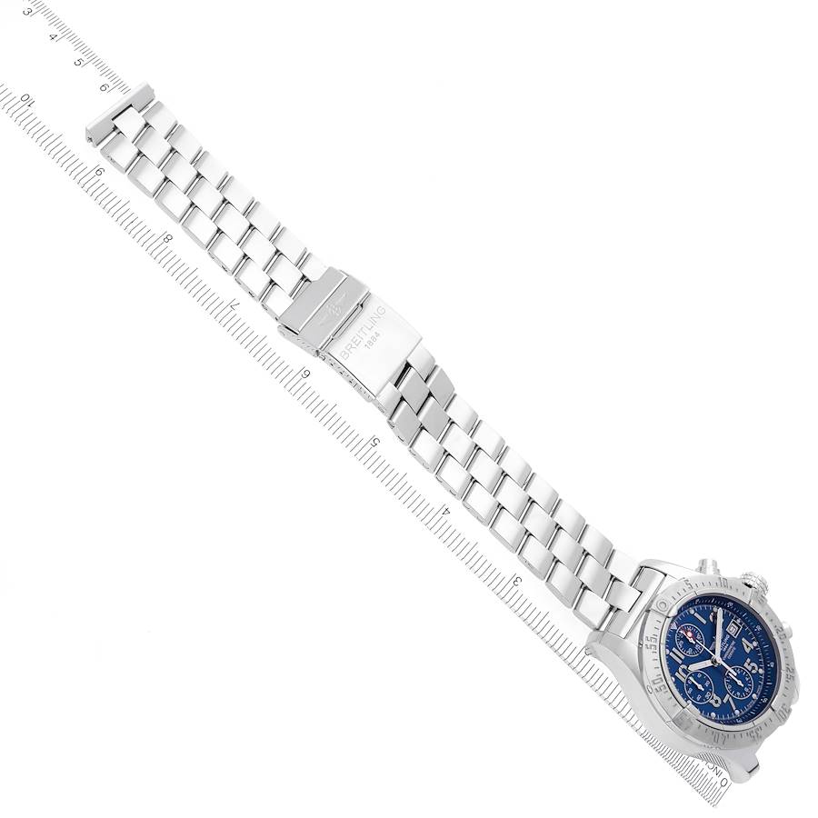 Breitling Avenger Skyland Chrono Blue Dial Steel Mens Watch A13380