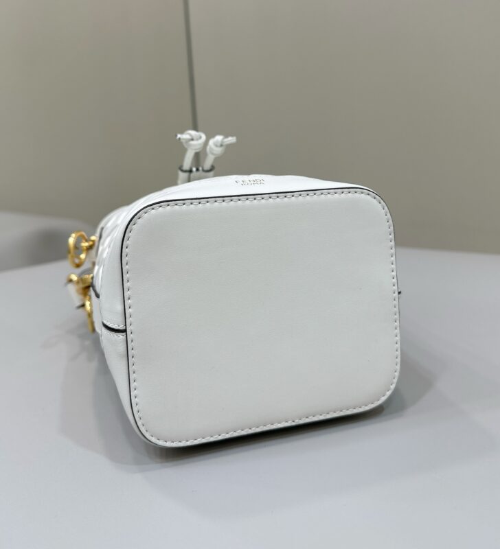 Replica Fendi Tresor Mini Bucket White