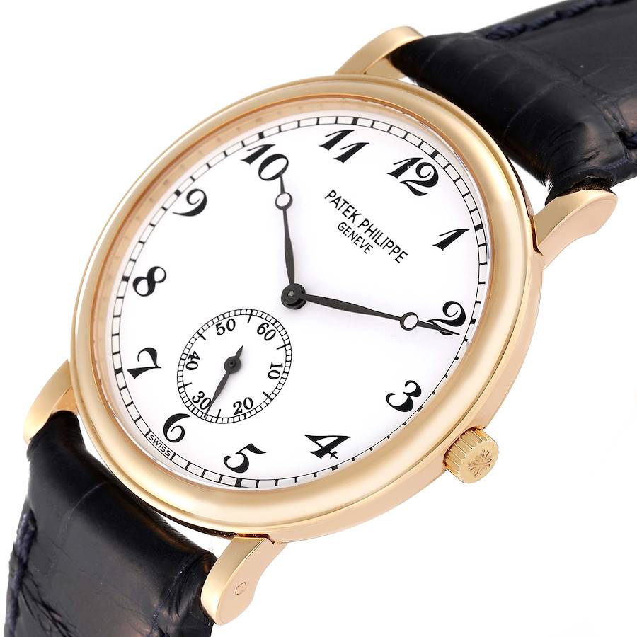 Patek Philippe Calatrava Officer Yellow Gold Mens Watch 5022