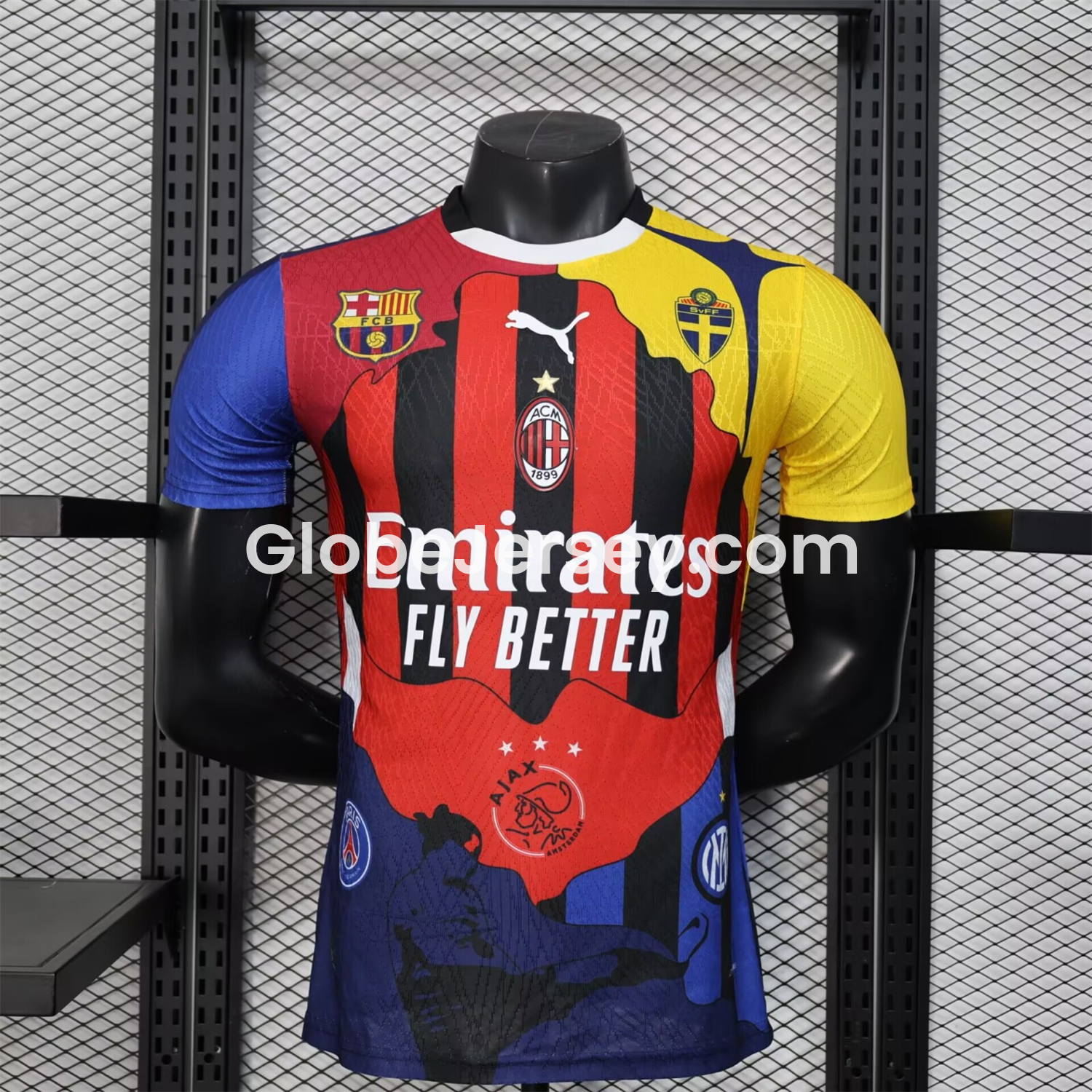 Zlatan Ibrahimović Career Commemorative Jersey - Player Version - AC Milan Inter Milan Barcelona Ajax Paris Saint-Germain PSG Sweden