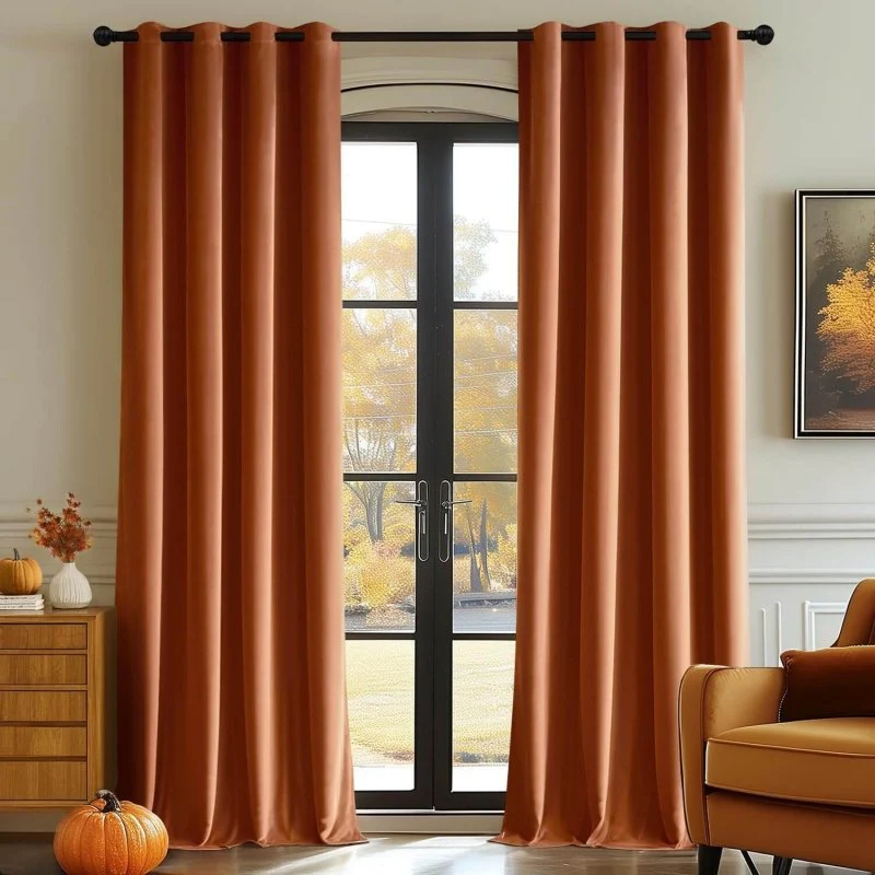 Custom Velvet Luxury Blackout Curtains  (2 Panels) - Grommet