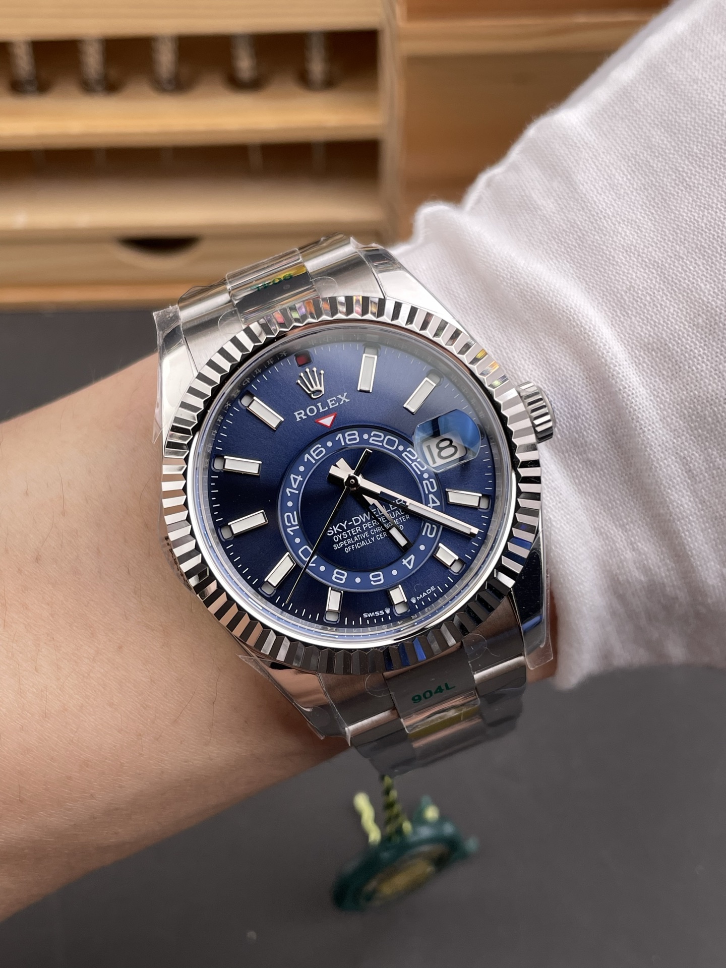CC Rolex Sky-Dweller 42 m336934 0005 Stainless Steel Blue Dial Replica Watch
