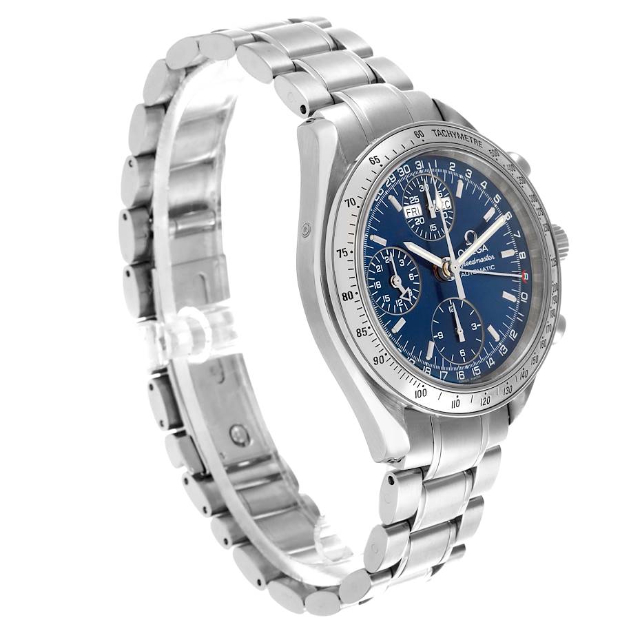 Omega Speedmaster Day-Date 39 Blue Dial Steel Mens Watch 3523.80.00 Card