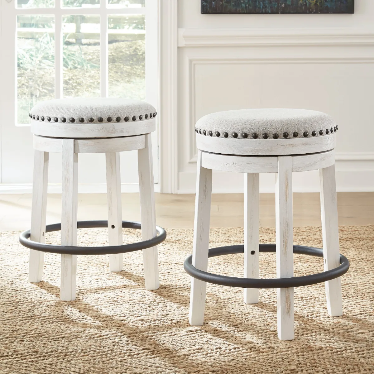 White Counter Height Dining Set