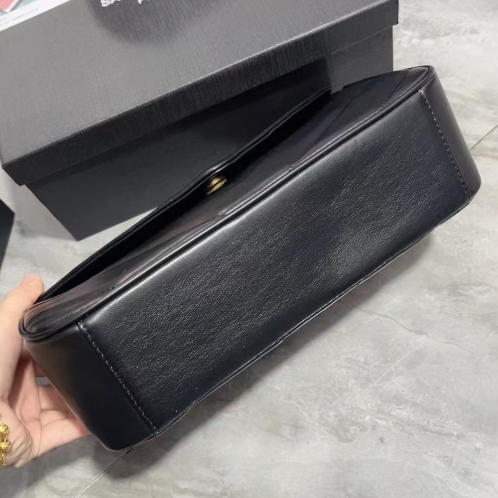 Saint Laurent Loulou Medium Chain Bag Black 29cm 801439aaeax1000