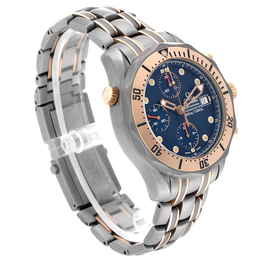 Omega Seamaster 41mm Titanium Rose Gold Mens Watch 2296.80.00