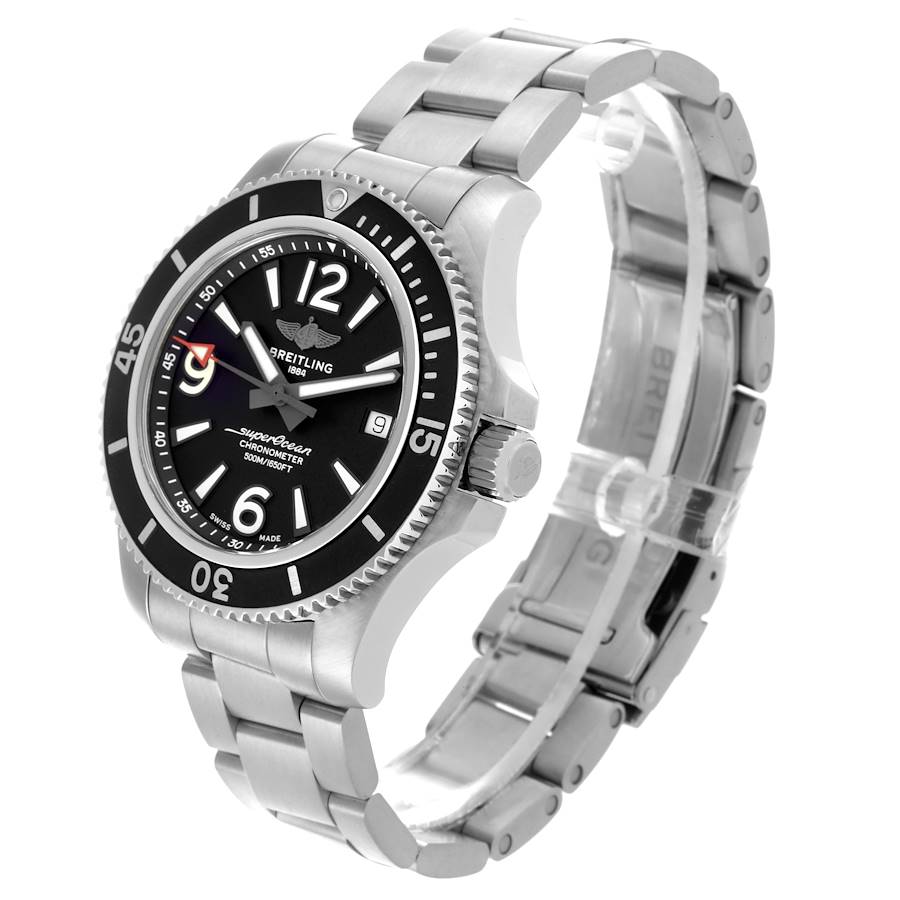 Breitling Superocean 42 Black Dial Steel Mens Watch A17366