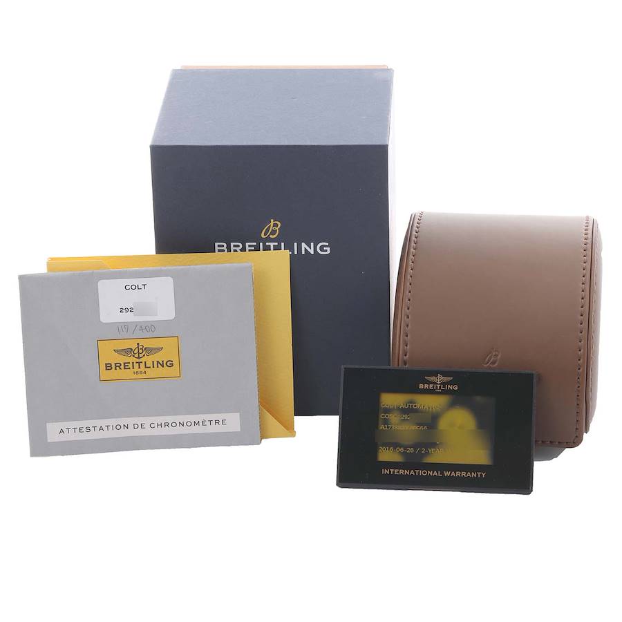 Breitling Colt Black Dial Automatic Steel Mens Watch A17388