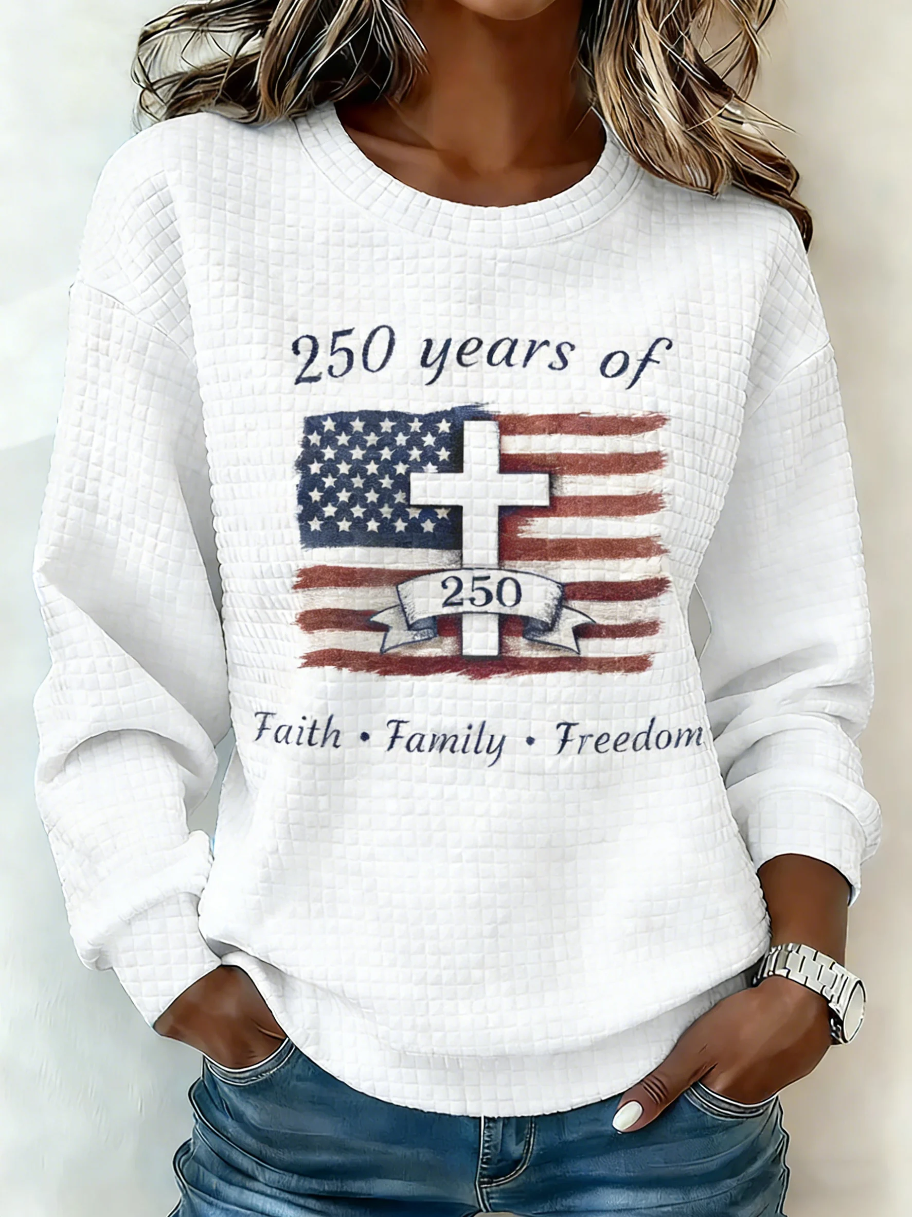 Women's USA 250th Anniversary Print Sweatshirt