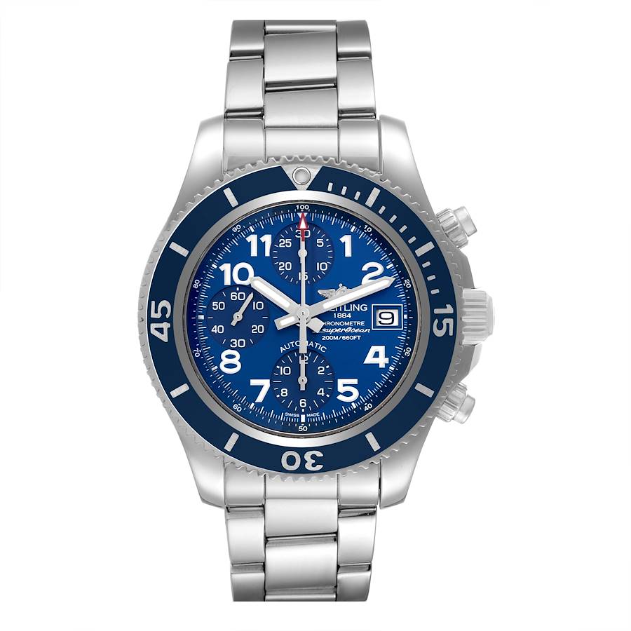 Breitling Superocean Chronograph Blue Dial Mens Watch A13311