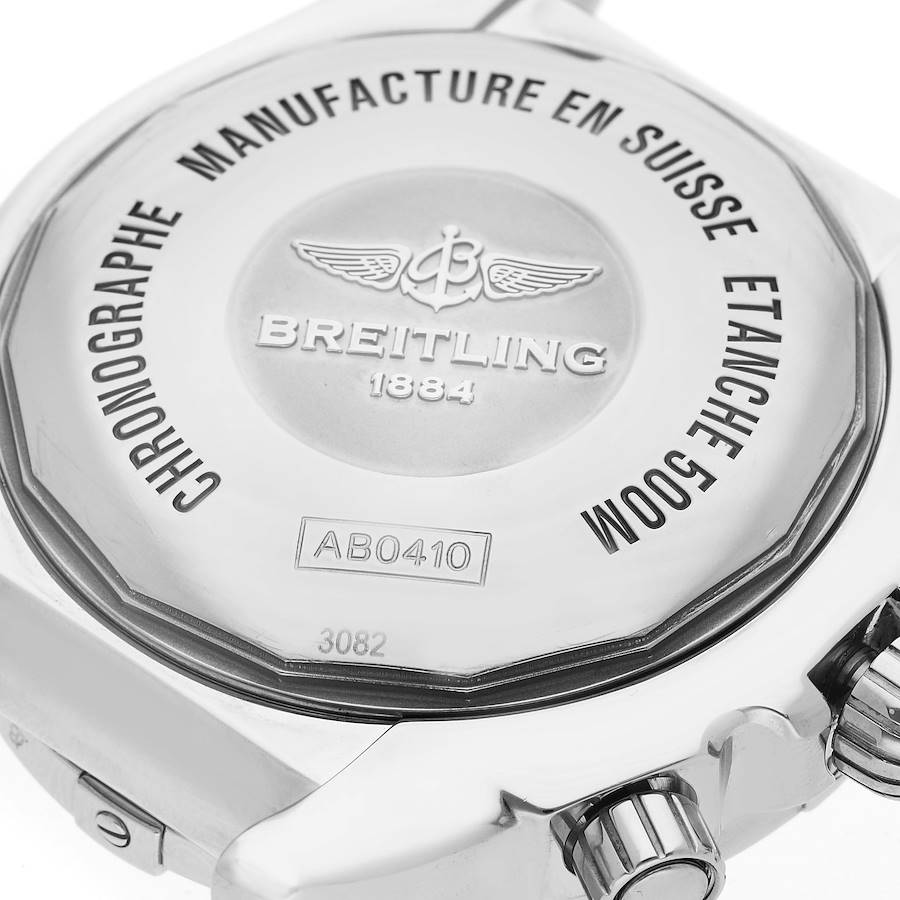 Breitling Chronomat GMT Steel Silver Dial Mens Watch AB0410