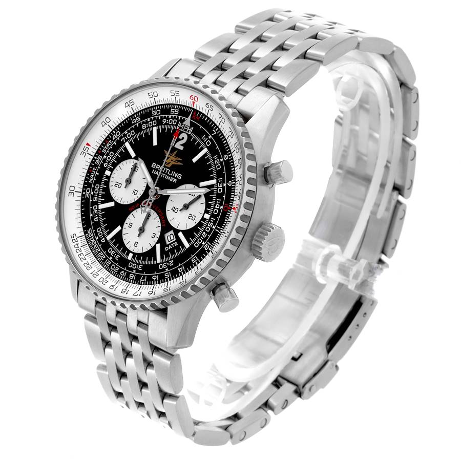 Breitling Navitimer 50th Anniversary Black Dial Steel Watch A41322
