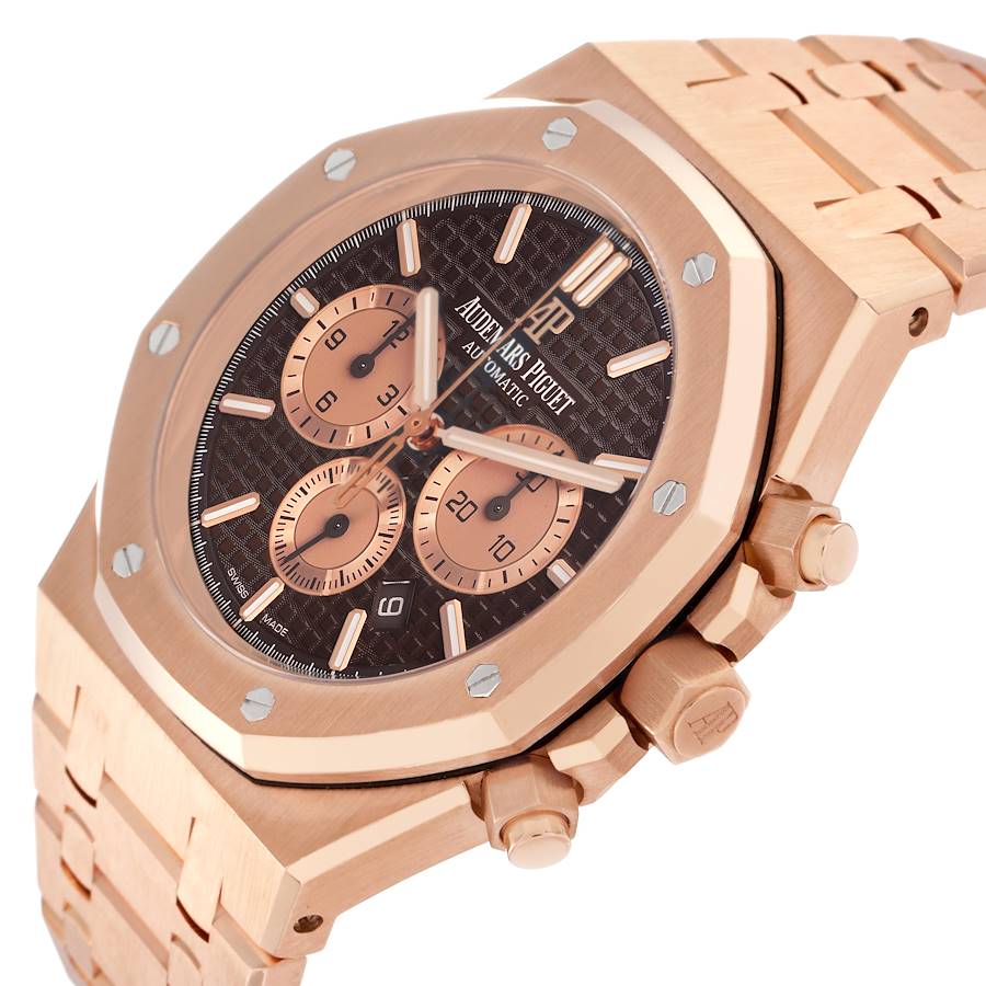Audemars Piguet Royal Oak Brown Dial Rose Gold Watch 26331OR