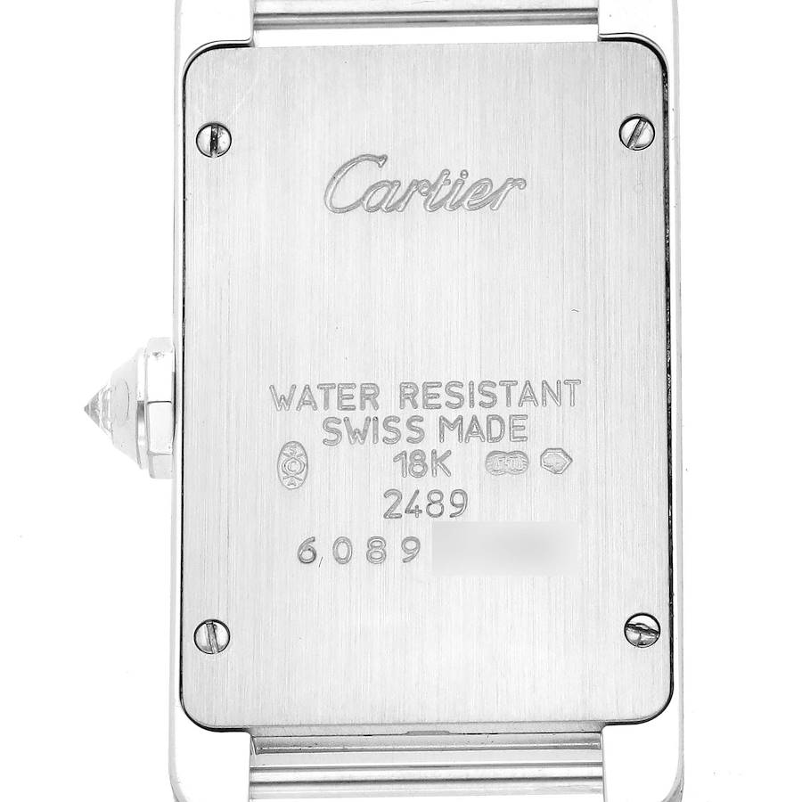 Cartier Tank Americaine Large White Gold Diamond Ladies Watch WB705131