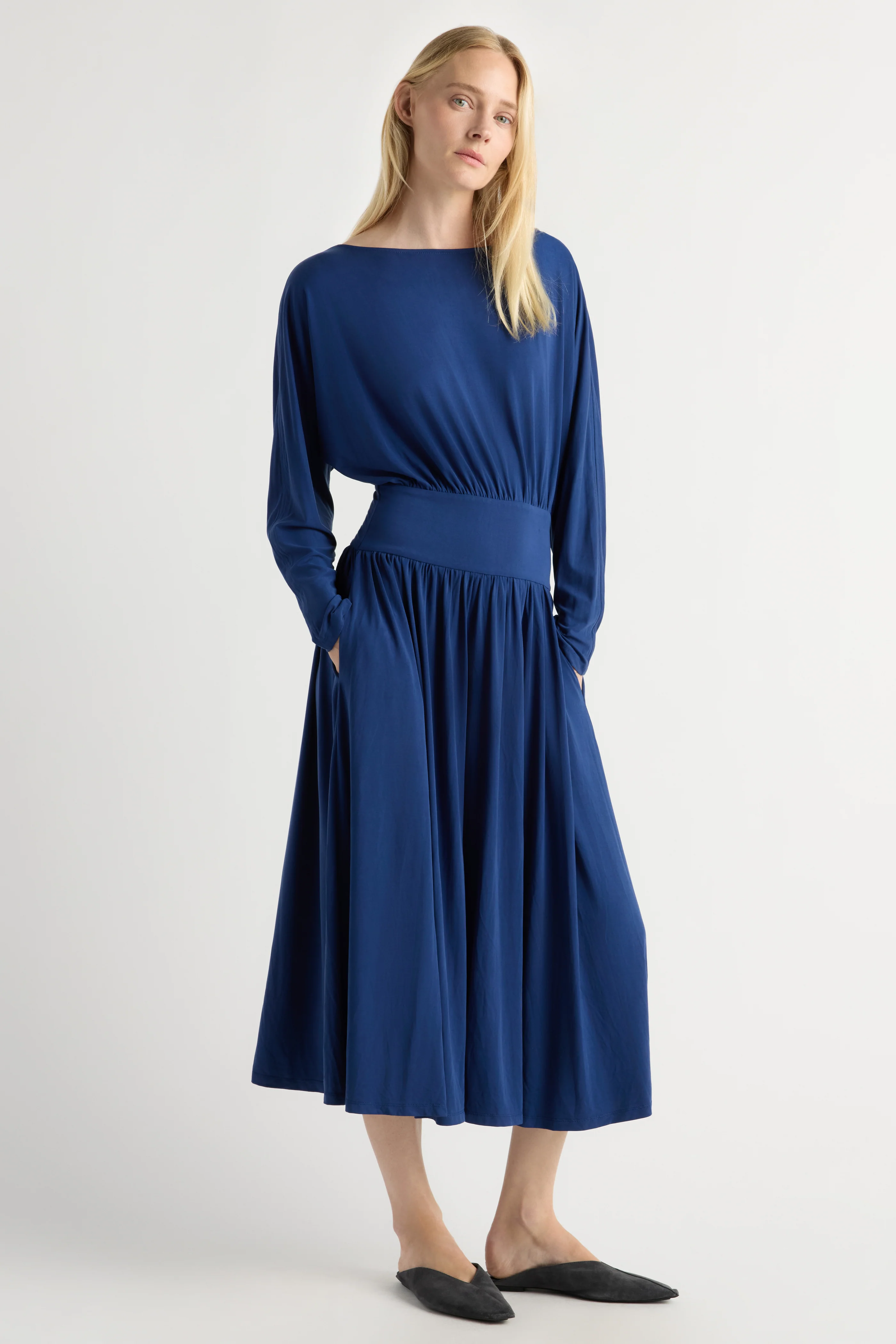 Paige Long-Sleeve Jersey Dress
