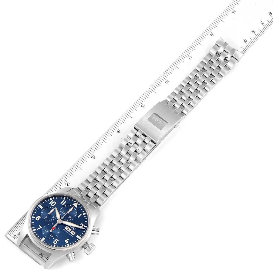 IWC Pilot 41mm Blue Dial Chronograph Steel Mens Watch IW388102
