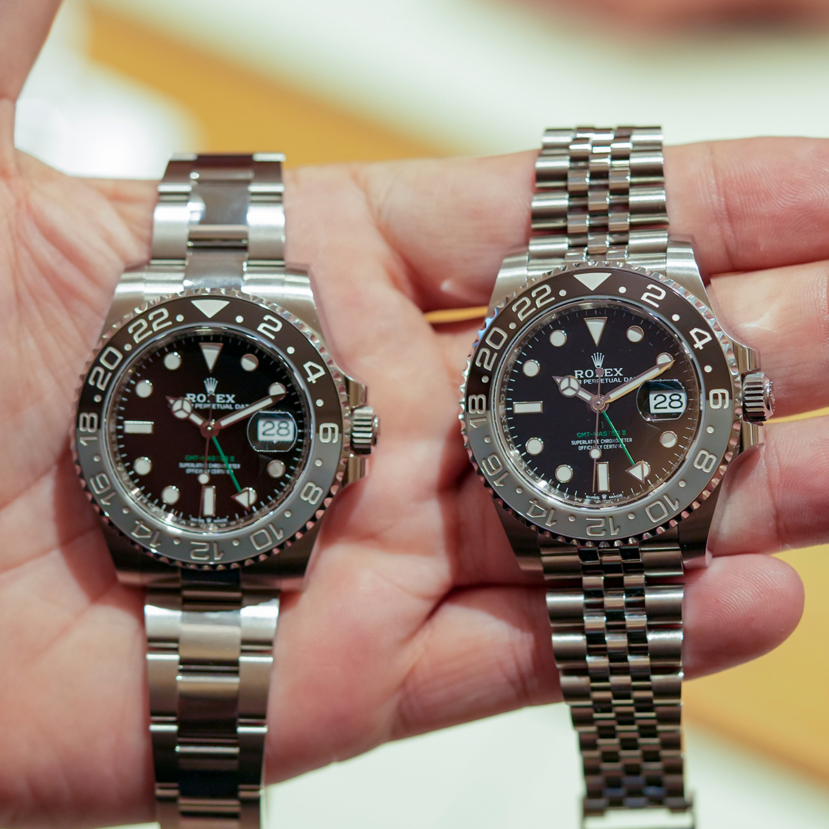Rolex GMT-Master II 40mm Stainless Steel Black Dial with Grey-Black Bezel Oyster/Jubilee Bracelet (Ref. 126710GRNR-0003/0004) 2024 Latest Release "Bruce Wayne"