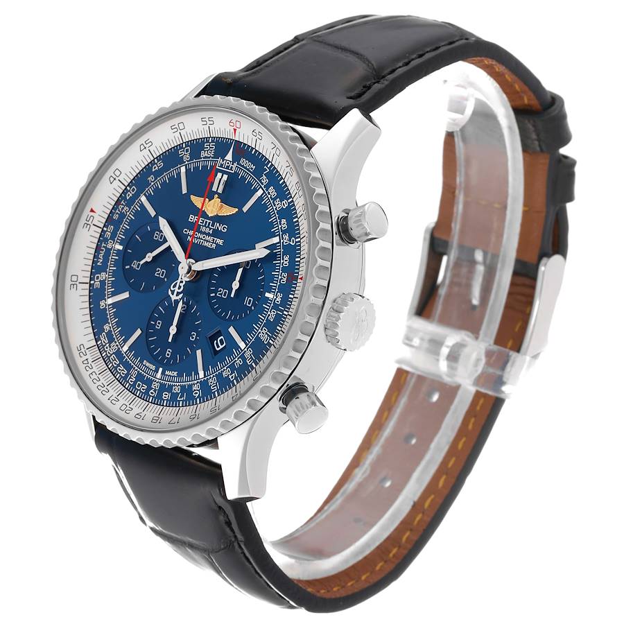 Breitling Navitimer 01 46 Blue Dial Steel Mens Watch AB0127
