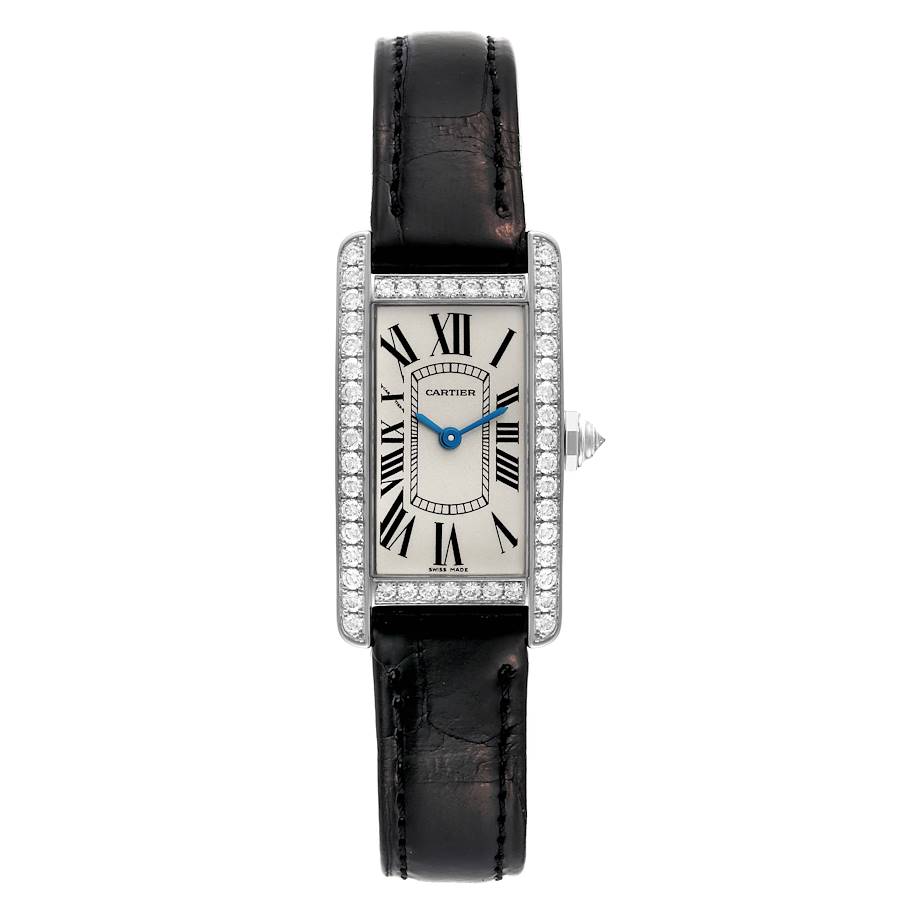 Cartier Tank Americaine White Gold Diamond Ladies Watch WB707331