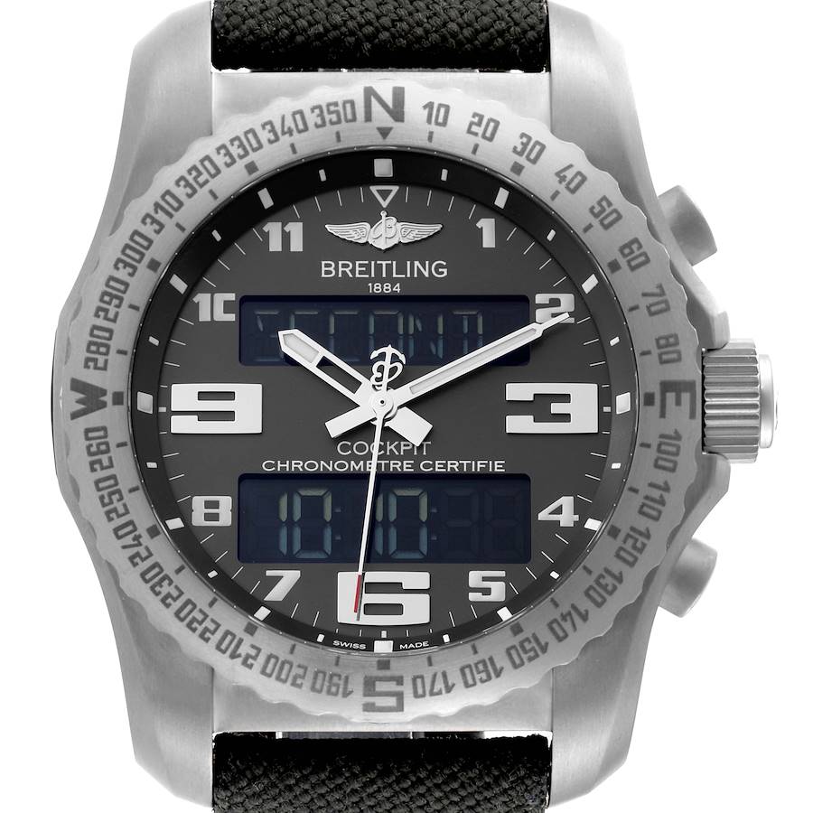 Breitling Professional Cockpit B50 Gray Dial Titanium Mens Watch EB5010