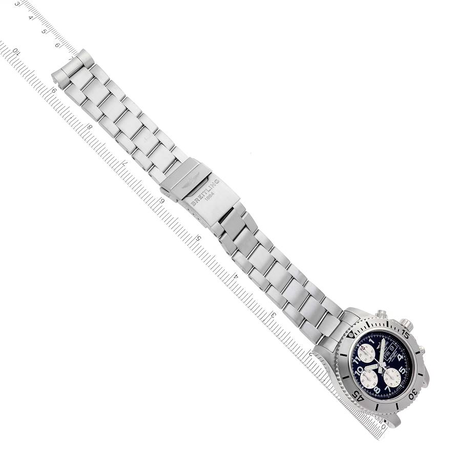 Breitling Aeromarine SuperOcean Black Dial Steel Mens Watch A13341