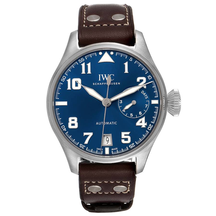 IWC Pilot Le Petit Prince Big Pilots Blue Dial Mens Watch IW500908