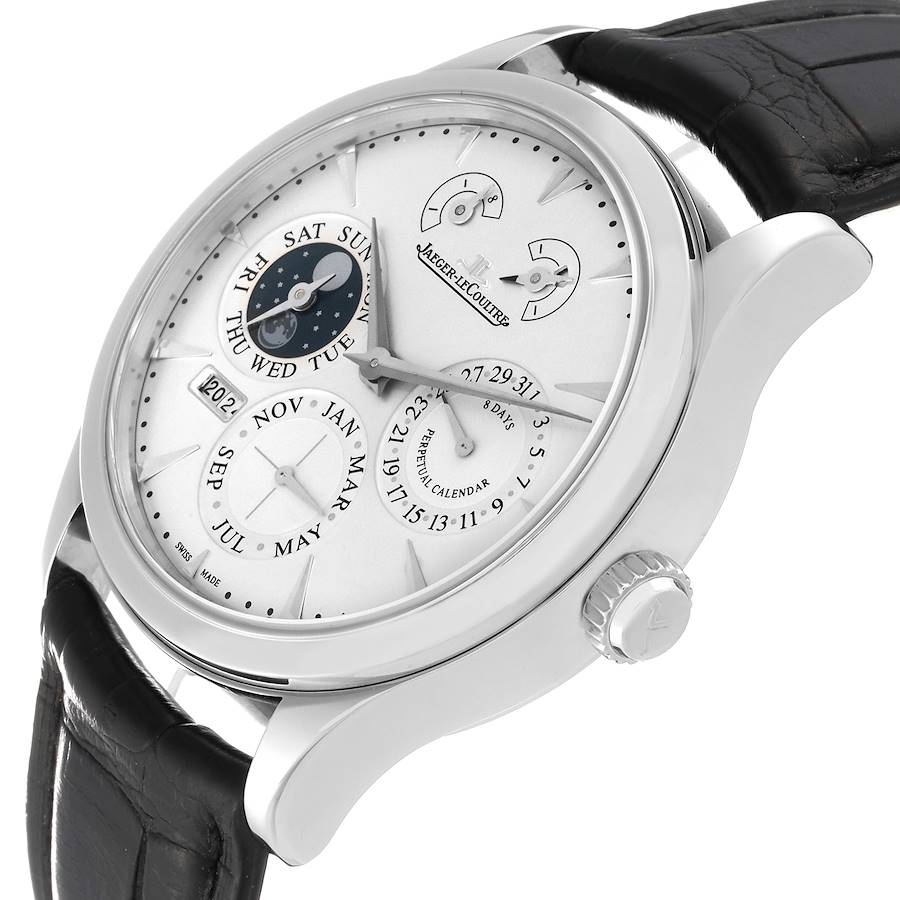 Jaeger LeCoultre Master 8 Day Perpetual Calendar Steel Watch 174.8.26.S Q1618420