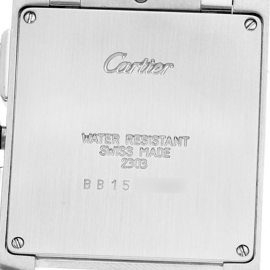 Cartier Tank Francaise Chronoflex Chronograph Steel Mens Watch W51001Q3