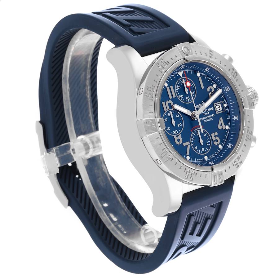 Breitling Avenger Skyland Chronograph Blue Dial Steel Mens Watch A13380