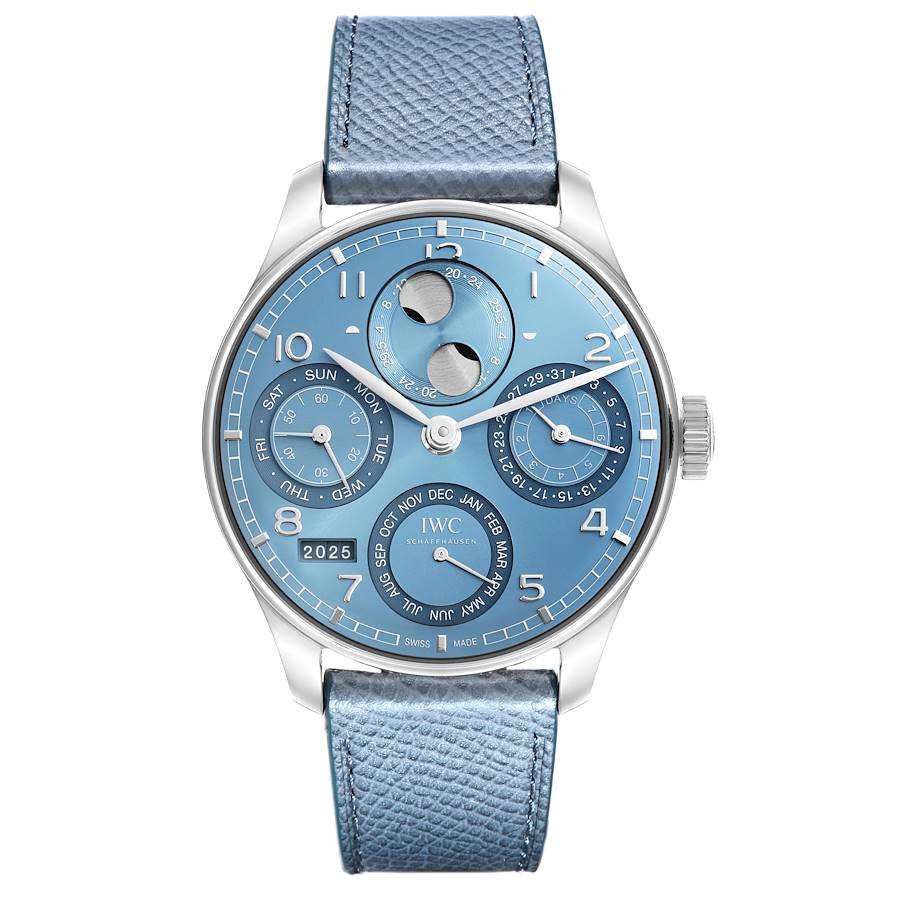 IWC Portuguese Perpetual Calendar White Gold Mens Watch IW503703