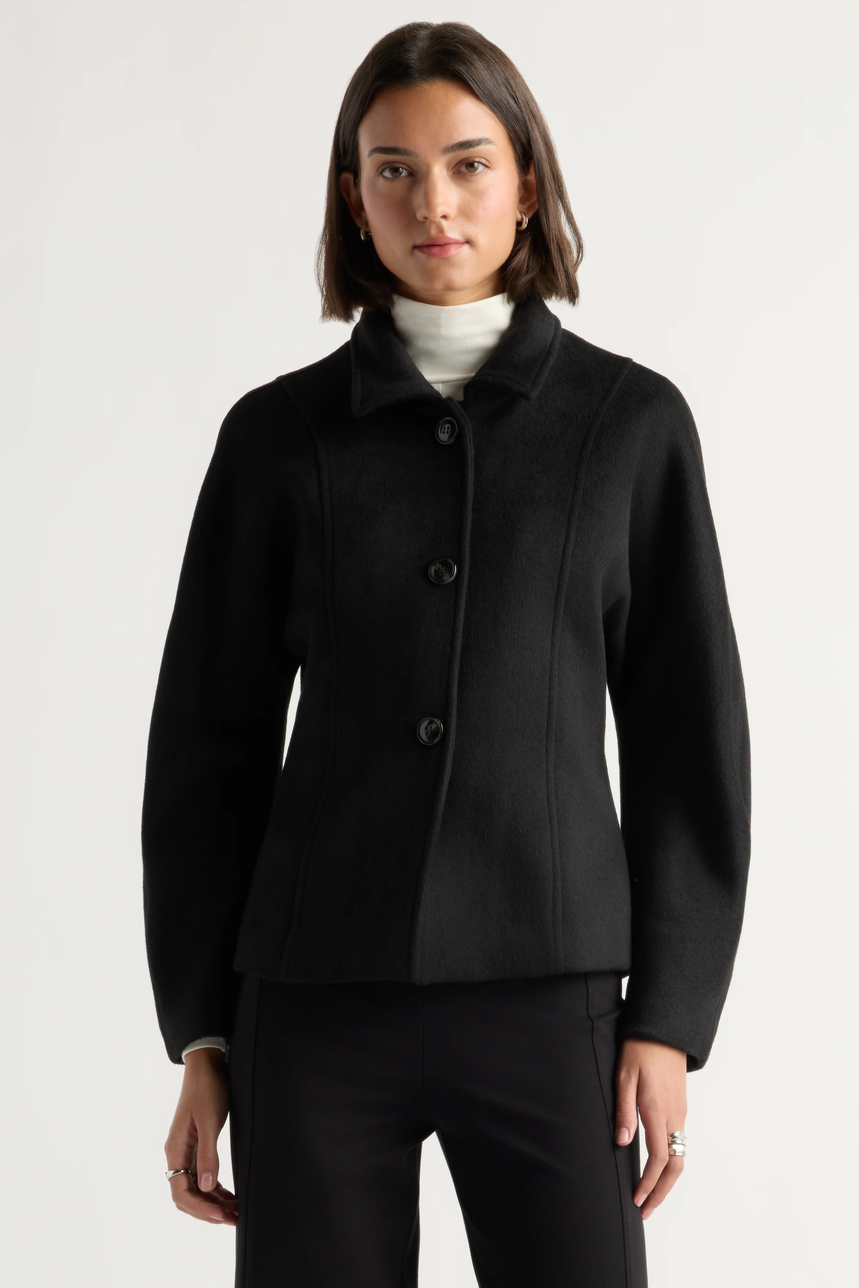 Vera Exposed-Seam Structured Wool Jacket