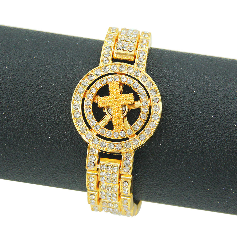 GemVibra Talismanic Rotating Cross Bracelet - Spiritual Armor