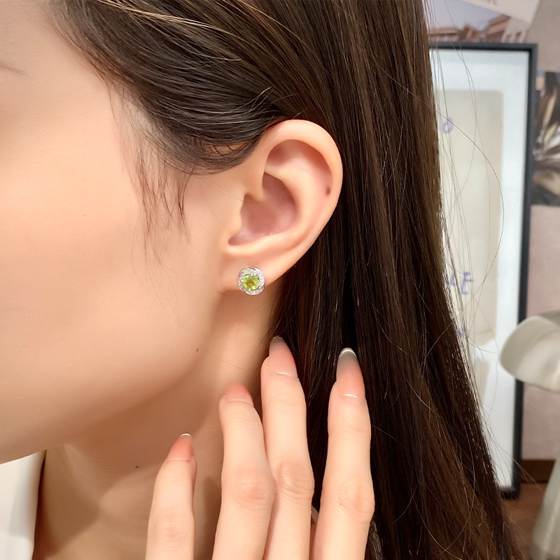 GemVibra Multi-Gemstone Swirl Stud Earrings, 925 Silver with Rhinestone Accents